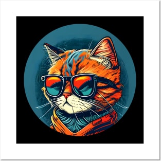 Colorful Cat Kitten Lover Posters and Art